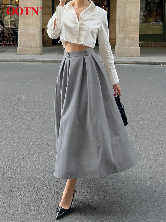 OOTN Elegant Office Lady Long Skirt