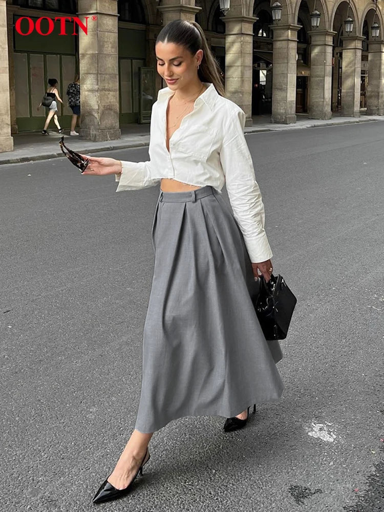 OOTN Elegant Office Lady Long Skirt