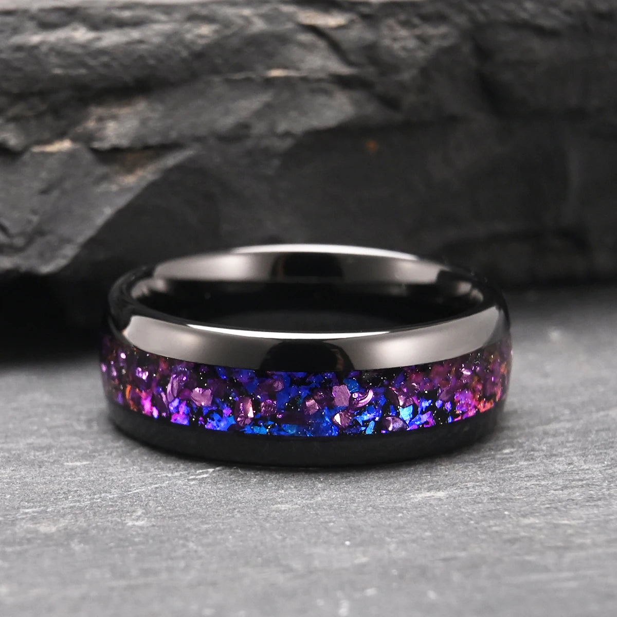 Amethyst Purple Tungsten Ring