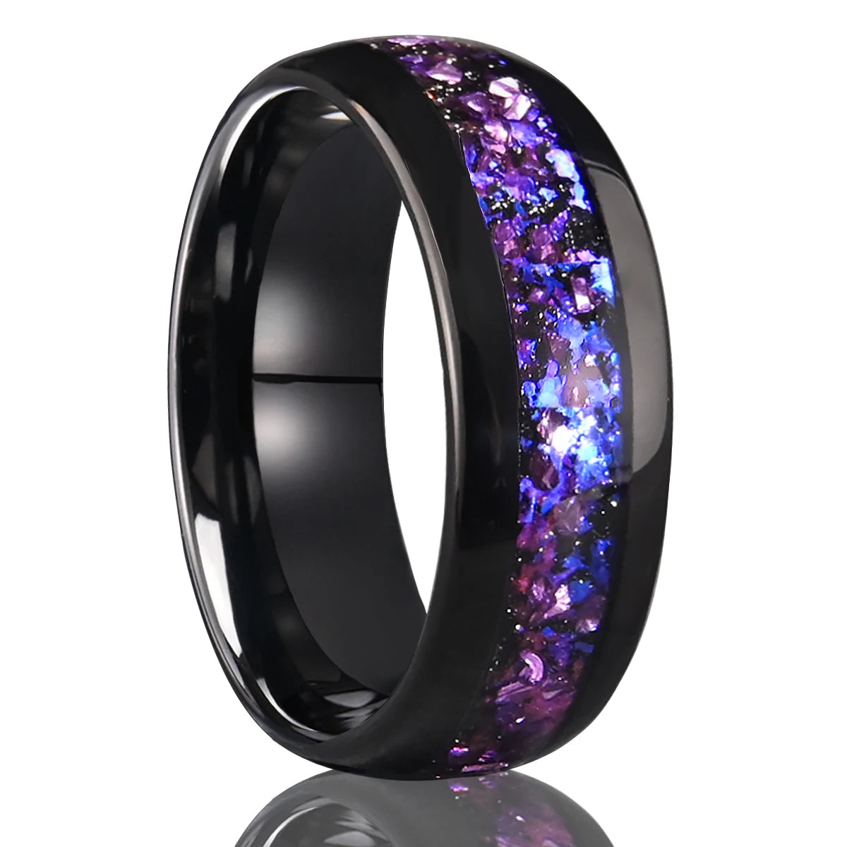 Amethyst Purple Tungsten Ring