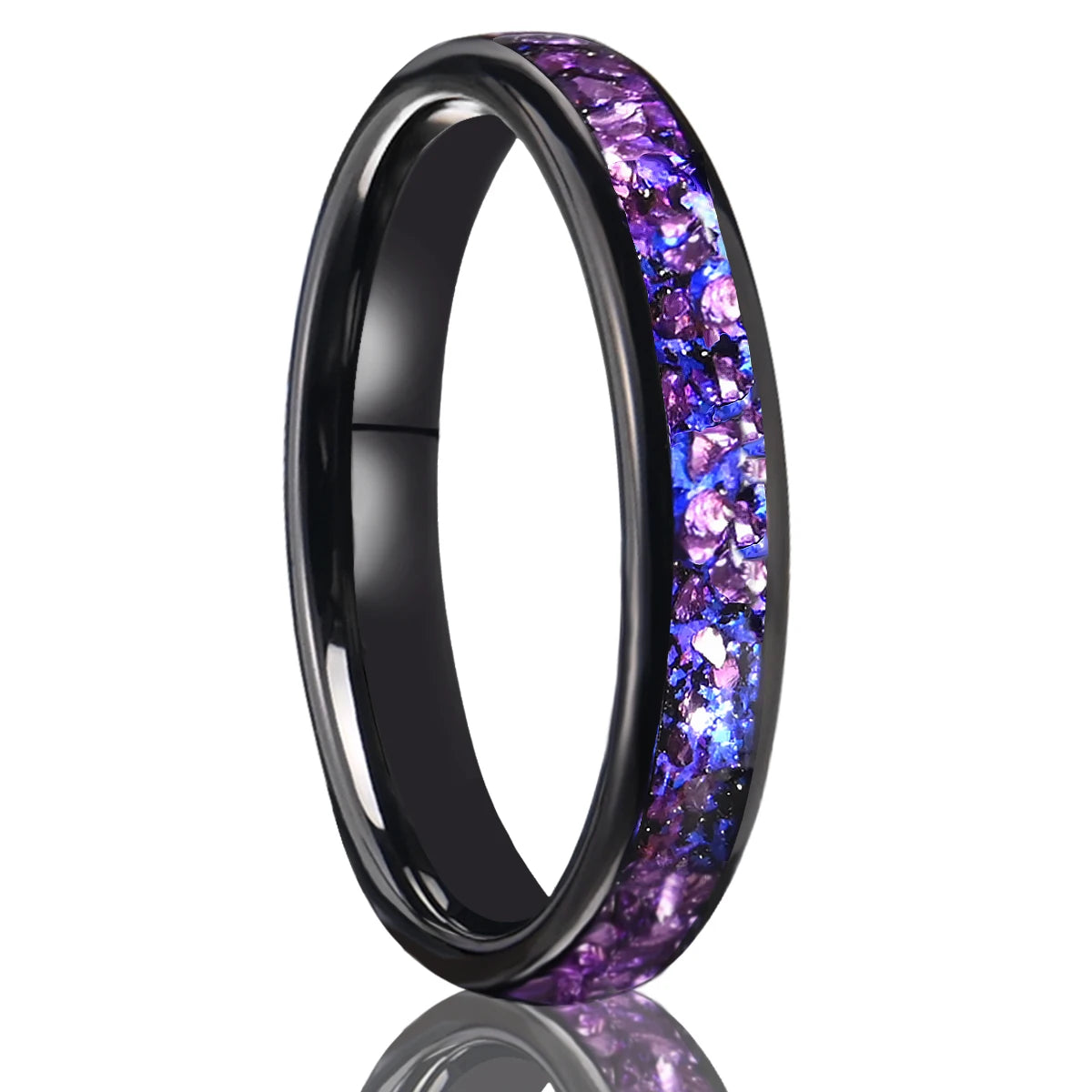 Amethyst Purple Tungsten Ring