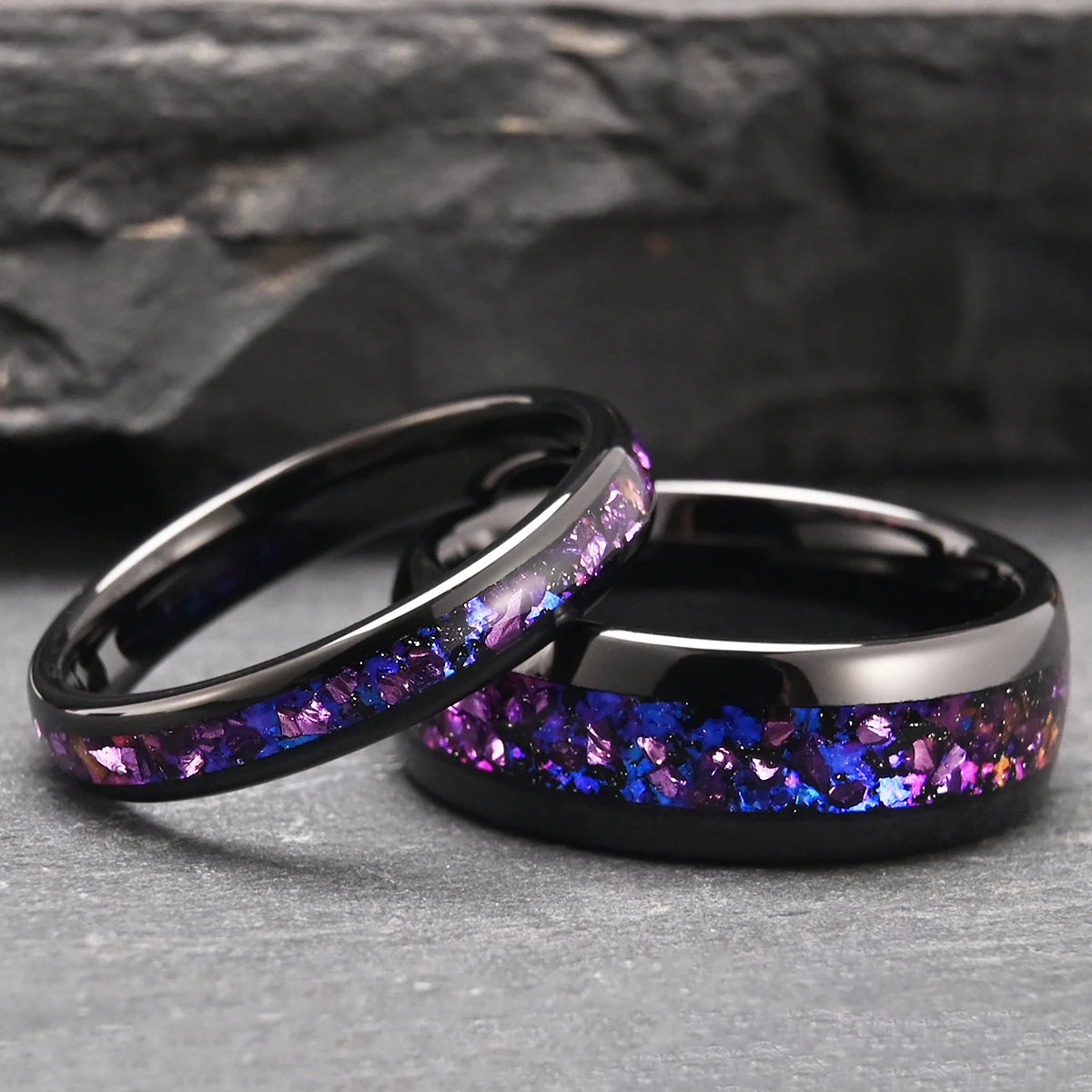 Amethyst Purple Tungsten Ring