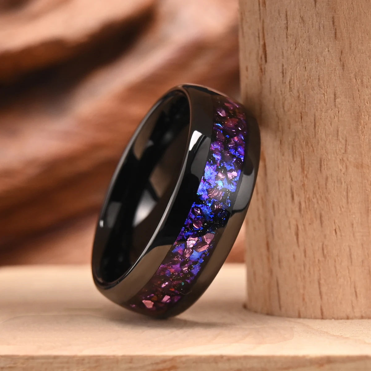 Amethyst Purple Tungsten Ring